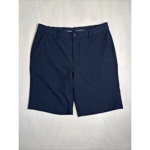 Greg Norman Micrloux‎ Golf Shorts Mens 34 Blue Stretch Flat Front TJ109091